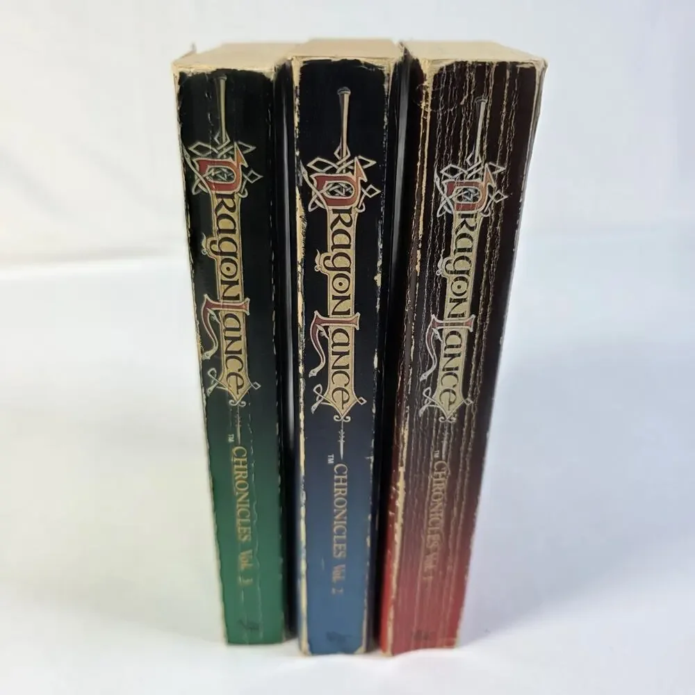Dragonlance Chronicles Trilogy Vol 1-3 Weis Hickman Vintage TSR Paperbacks Lot